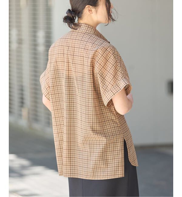 journal standard L'essage「シアーチェック/無地ツイストシャツ」|シャツ・ブラウス|