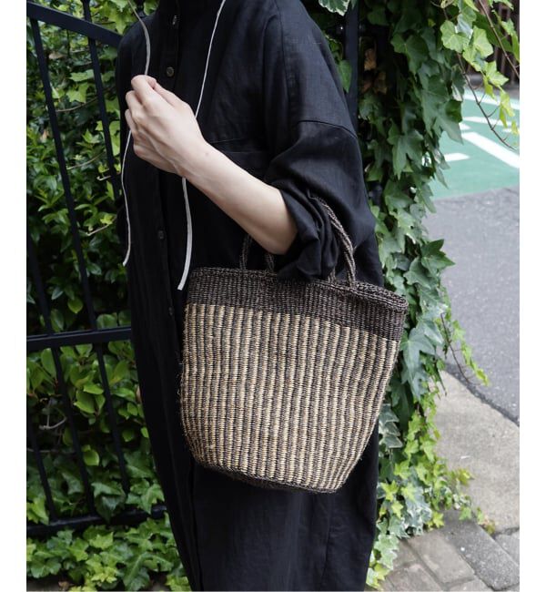 journal standard luxe「【SOIL】STRIPE SISAL BAG」|かごバッグ|ブラウン