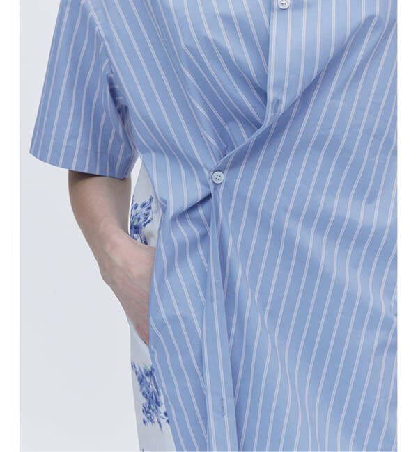 Glyph「《一部店舗+WEB限定》Glyph Stripe x Flower Print Shirt Dress」|ワンピース|