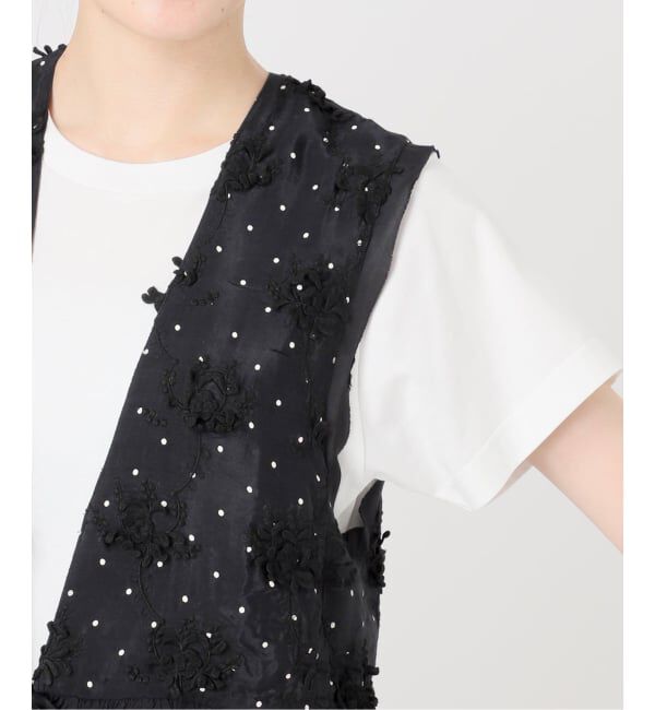 Spick and Span「《別注》crinkle crinkle crinkle Frill rayon shantung vest*」|ベスト・ジレ|