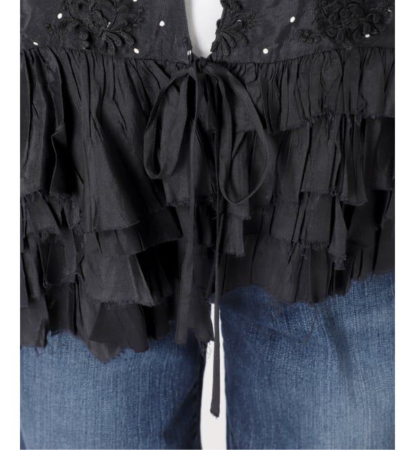 Spick and Span「《別注》crinkle crinkle crinkle Frill rayon shantung vest*」|ベスト・ジレ|