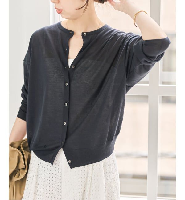 Spick and Span「ウォッシャブルシアークルーカーディガン」|カーディガン|