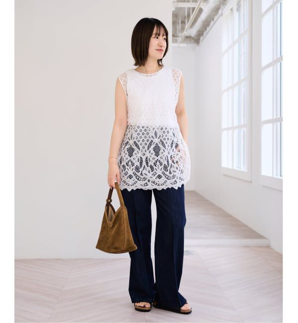 U by SPICK&SPAN「2WAYスカラレースリボンベスト」|ベスト・ジレ|