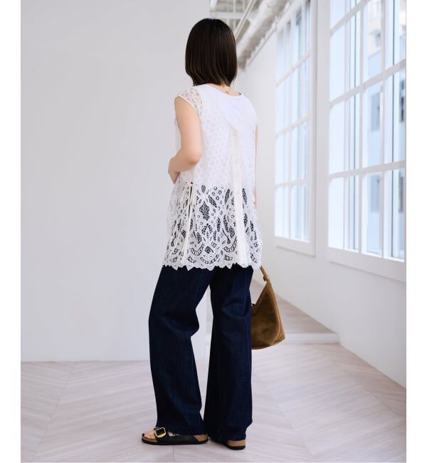 U by SPICK&SPAN「2WAYスカラレースリボンベスト」|ベスト・ジレ|
