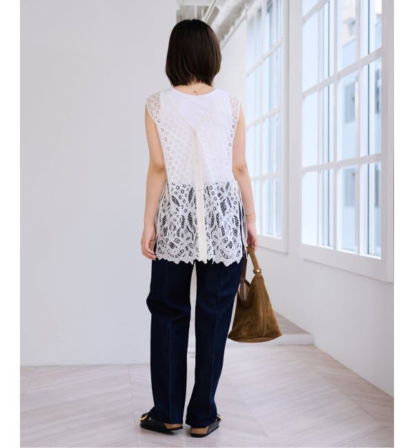 U by SPICK&SPAN「2WAYスカラレースリボンベスト」|ベスト・ジレ|
