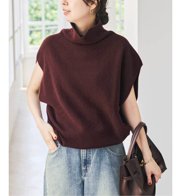 Spick and Span「《新色有り / 追加予約》オフタートルニットベスト」|ベスト・ジレ|