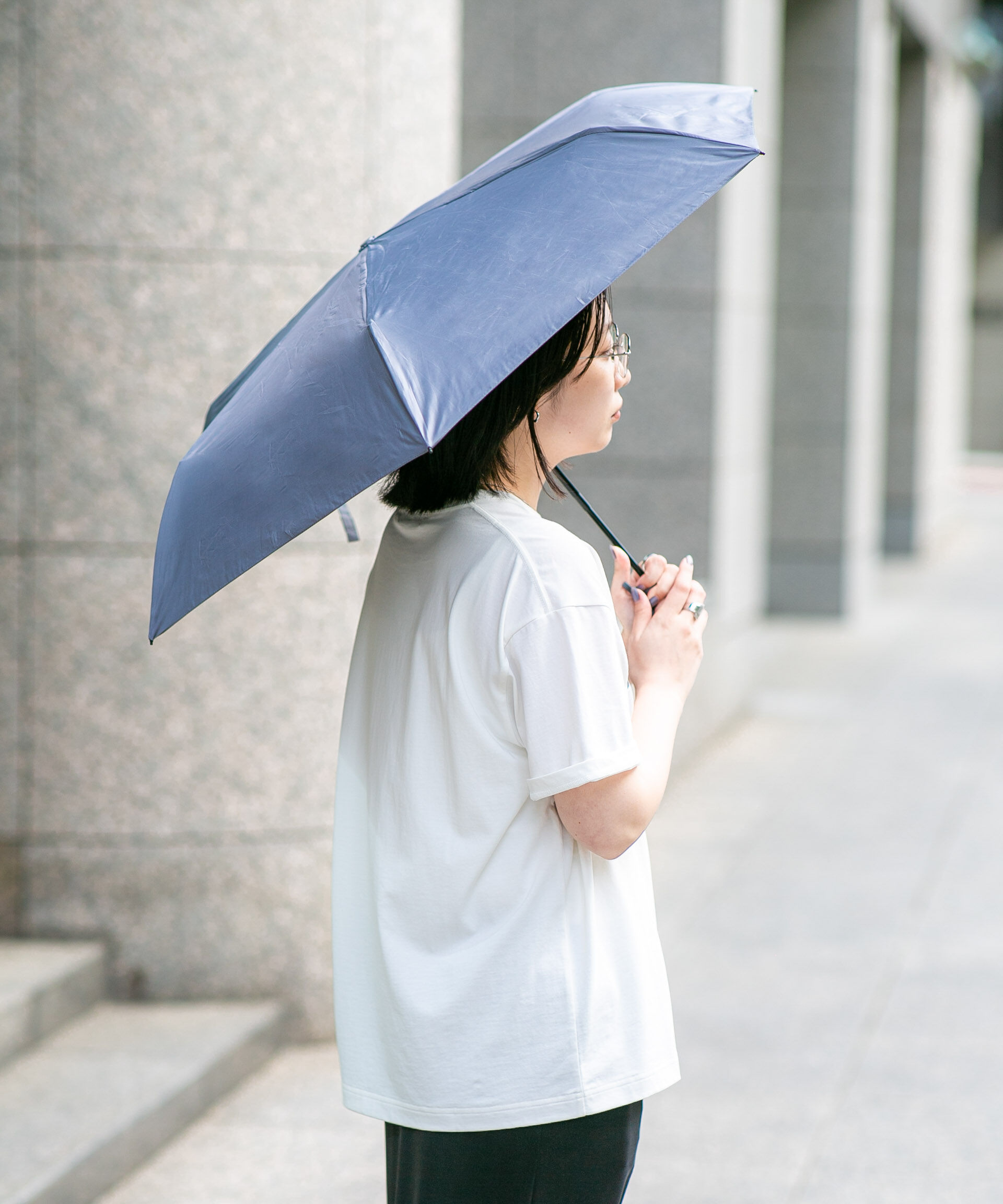 nano･universe「WEB限定/晴雨兼用 折りたたみ傘(撥水/遮光/UVカット)」|その他|グレー
