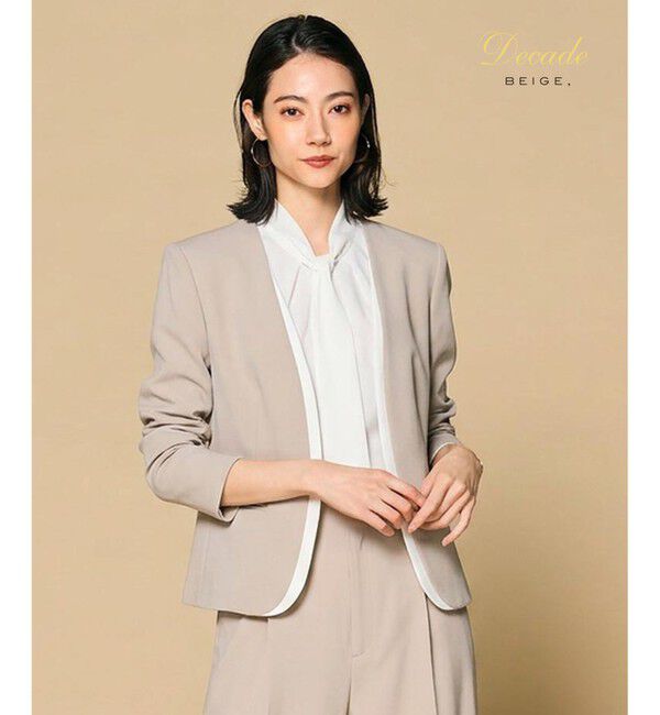 セットアップ対応】CINDY / ダブルカラージャケット（BEIGE,）｜ルミネ