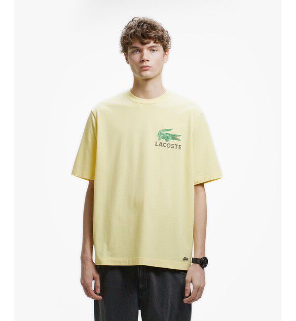 LACOSTE「ヴィンテージ ロゴプリント ルーズフィットTシャツ」|Tシャツ・カットソー|イエロー
