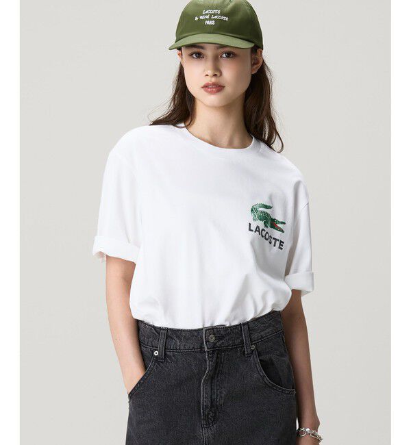 LACOSTE「ヴィンテージ ロゴプリント ルーズフィットTシャツ」|Tシャツ・カットソー|