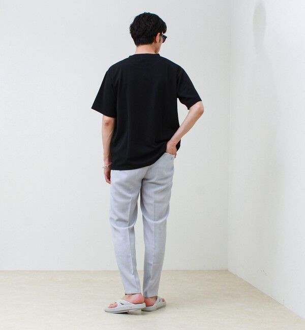 GLOSTER「【無地見えで差がつく】斜めフクレジャガードTシャツ」|Tシャツ・カットソー|
