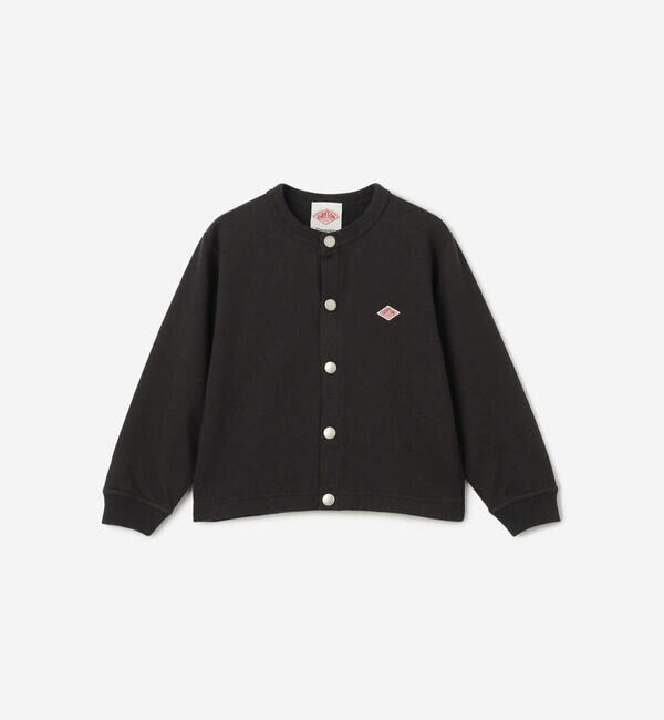DANTON「DANTON | キッズ コットン クルーネックカーディガン」|カーディガン|CHARCOAL