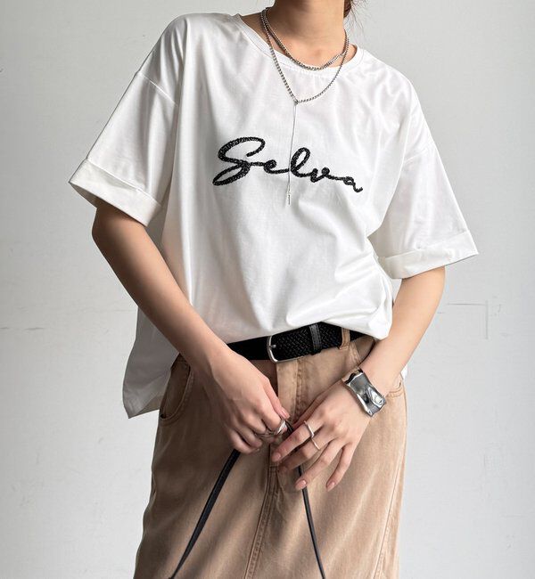  「【WEB限定】接触冷感コード刺繍ロゴTEE」|Tシャツ・カットソー|