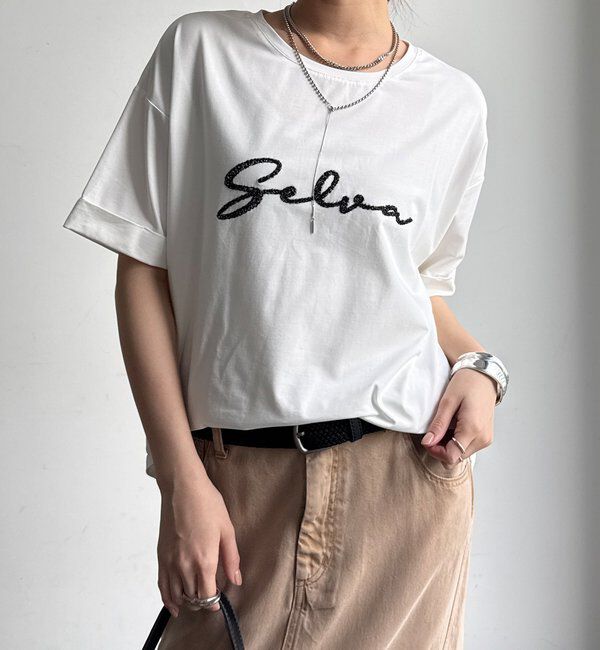  「【WEB限定】接触冷感コード刺繍ロゴTEE」|Tシャツ・カットソー|
