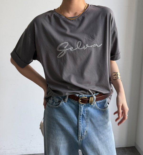  「【WEB限定】接触冷感コード刺繍ロゴTEE」|Tシャツ・カットソー|