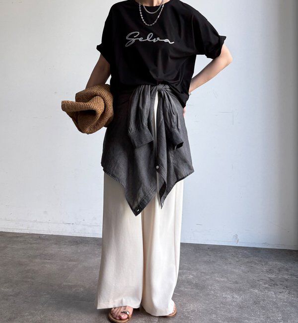  「【WEB限定】接触冷感コード刺繍ロゴTEE」|Tシャツ・カットソー|
