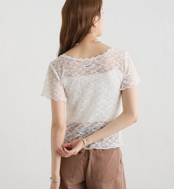  「レースメローフレンチT」|Tシャツ・カットソー|
