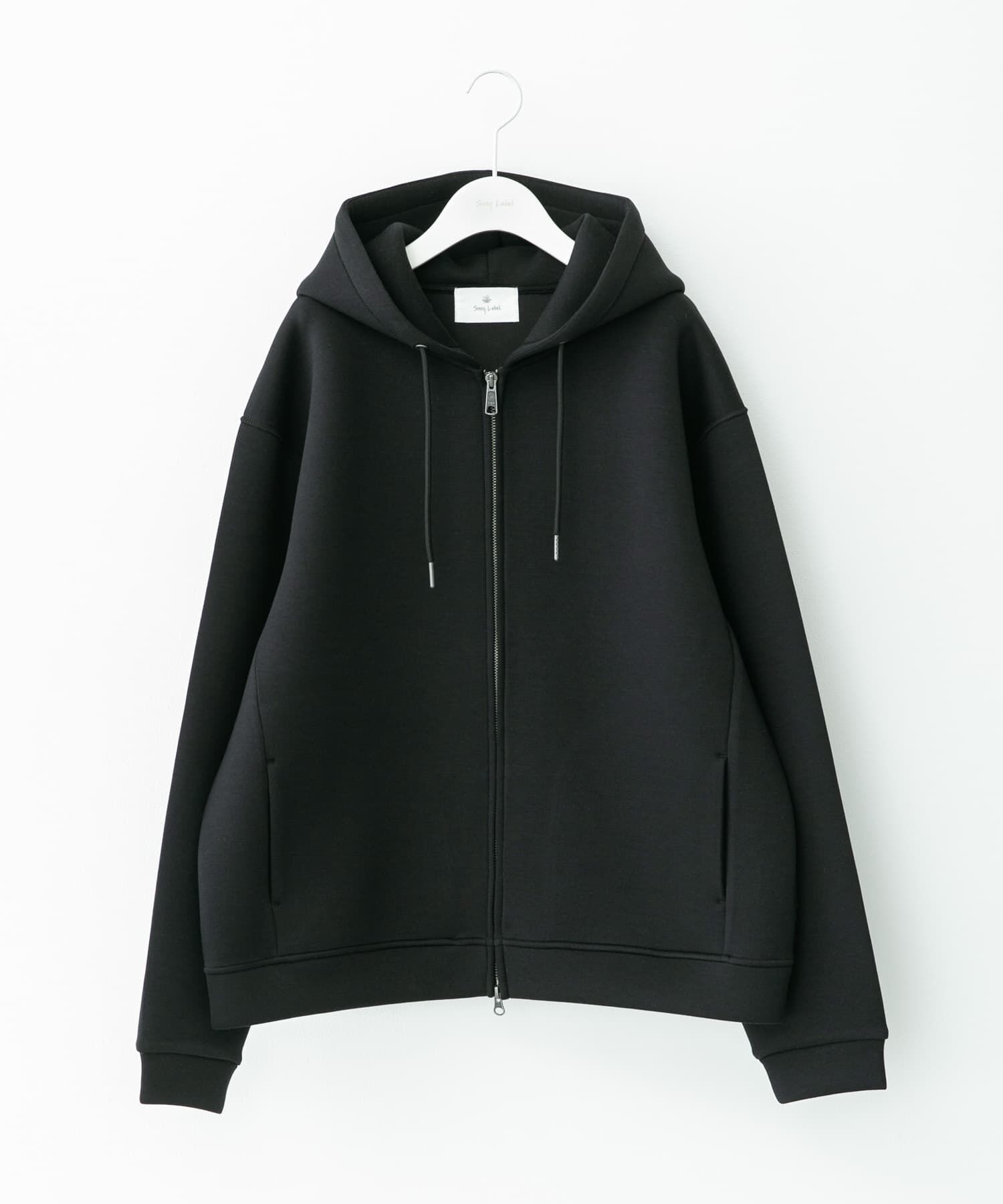Sonny Label 「ダンボールニットジップアップフーディー」|パーカー|ブラック