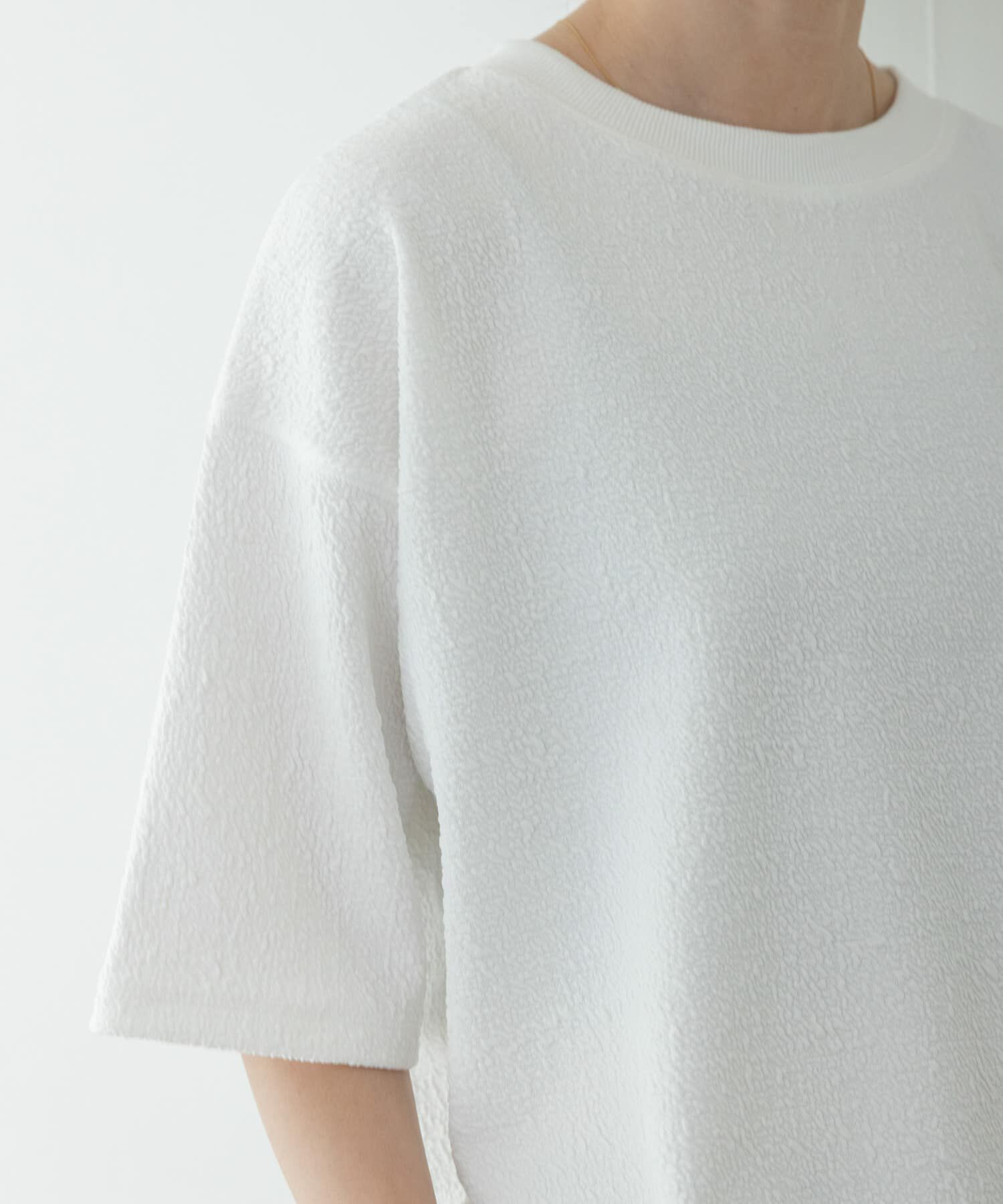 Sonny Label 「カットジャガードドロスト五分袖プルオーバー」|Tシャツ・カットソー|