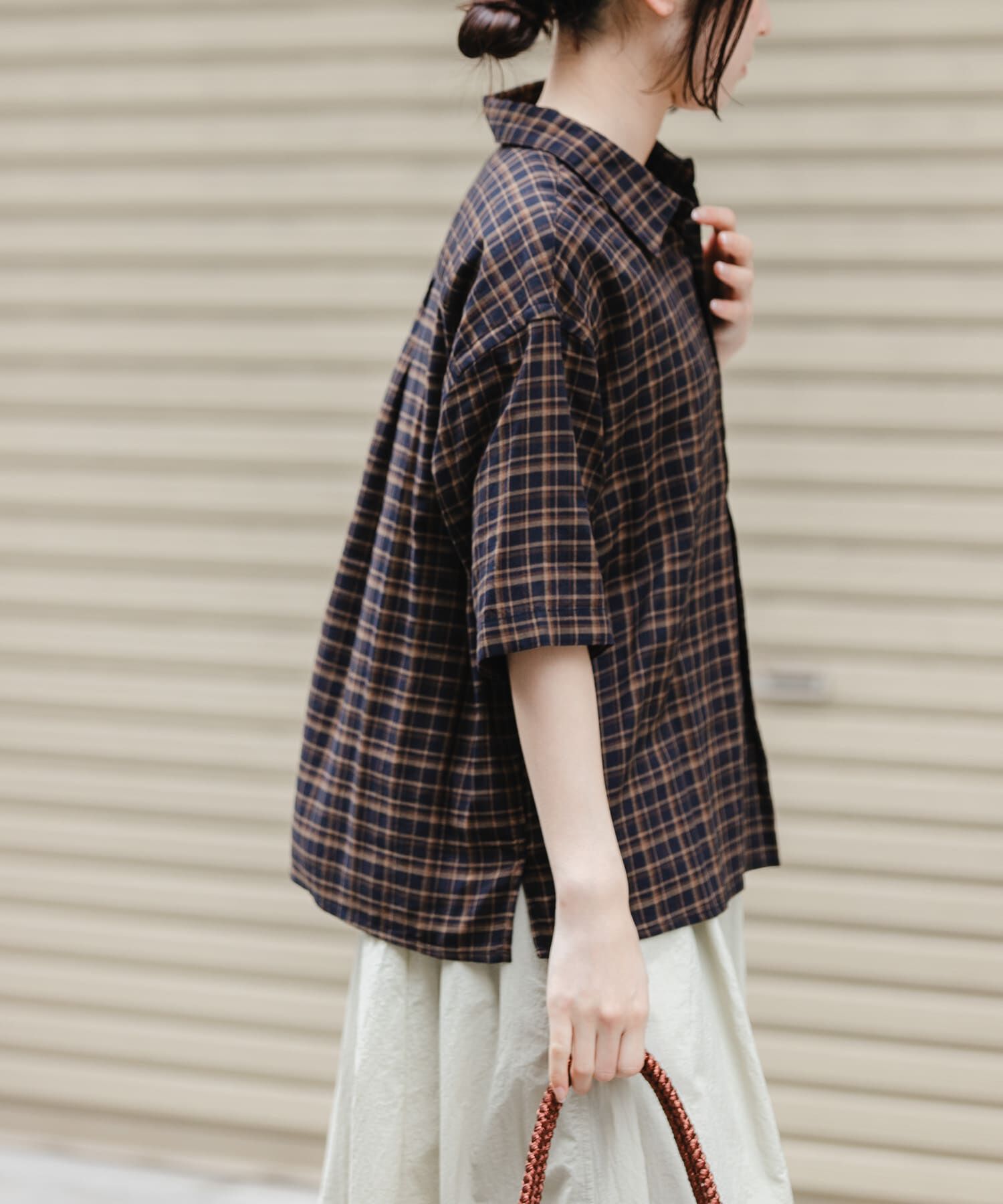 URBAN RESEARCH DOORS「FORK&SPOON　コットンレーヨンチェックシャツ」|シャツ・ブラウス|
