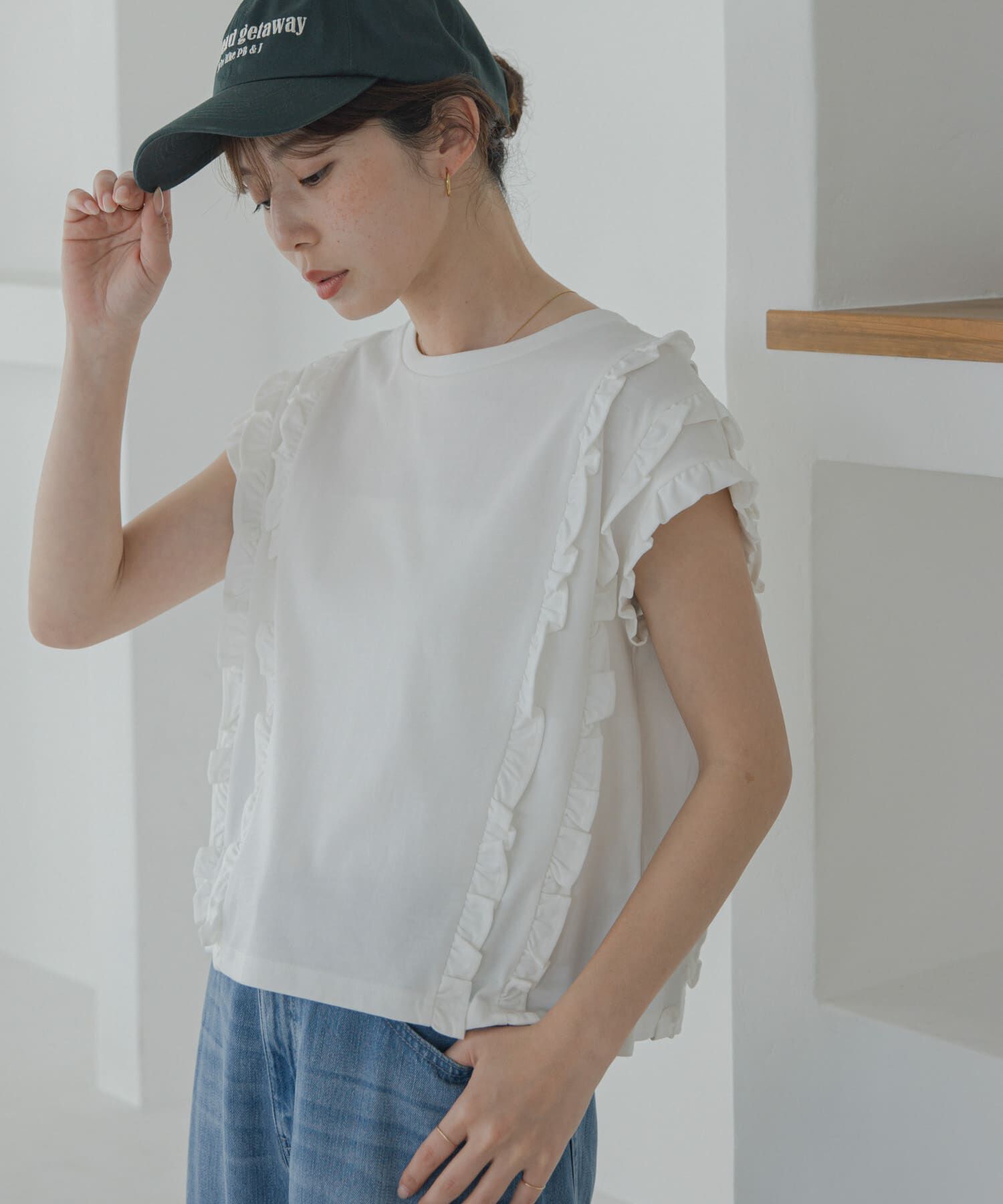 Sonny Label 「ミニフリルフレンチTシャツ」|Tシャツ・カットソー|