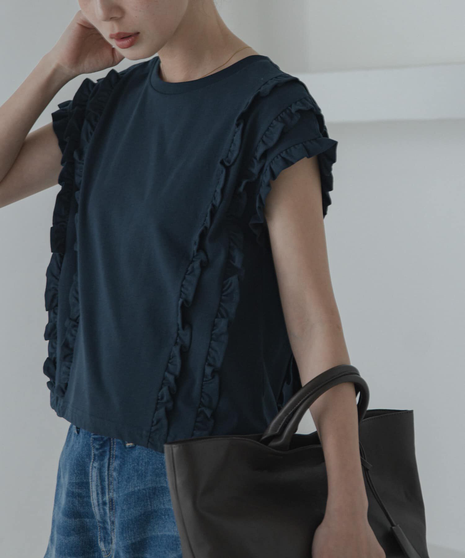 Sonny Label 「ミニフリルフレンチTシャツ」|Tシャツ・カットソー|