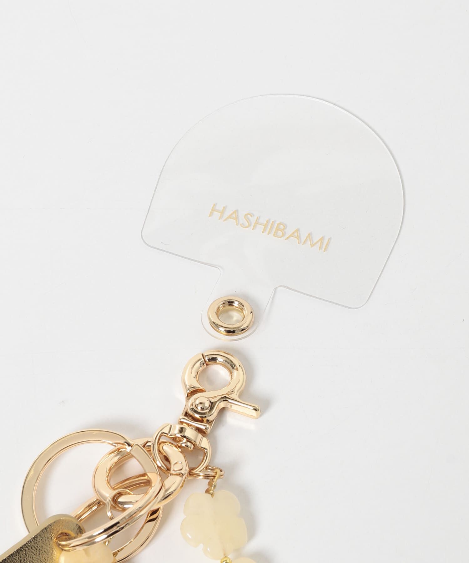 RODE SKO「hashibami　フラワー天然石スマホハンドストラップ」|チャーム・キーホルダー|