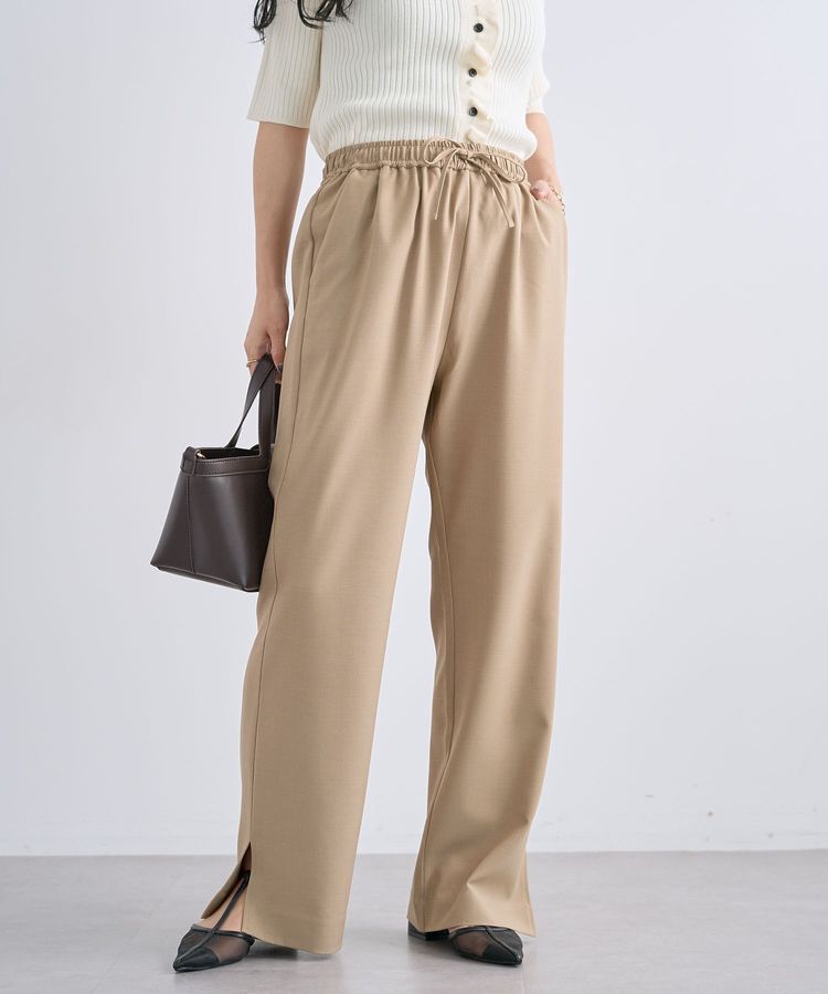 Green Parks「裾スリットイージーフレアパンツ」|その他|Beige