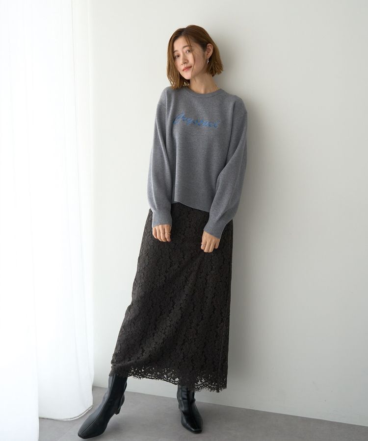 YECCA VECCA「レースナロースカート」|タイト|