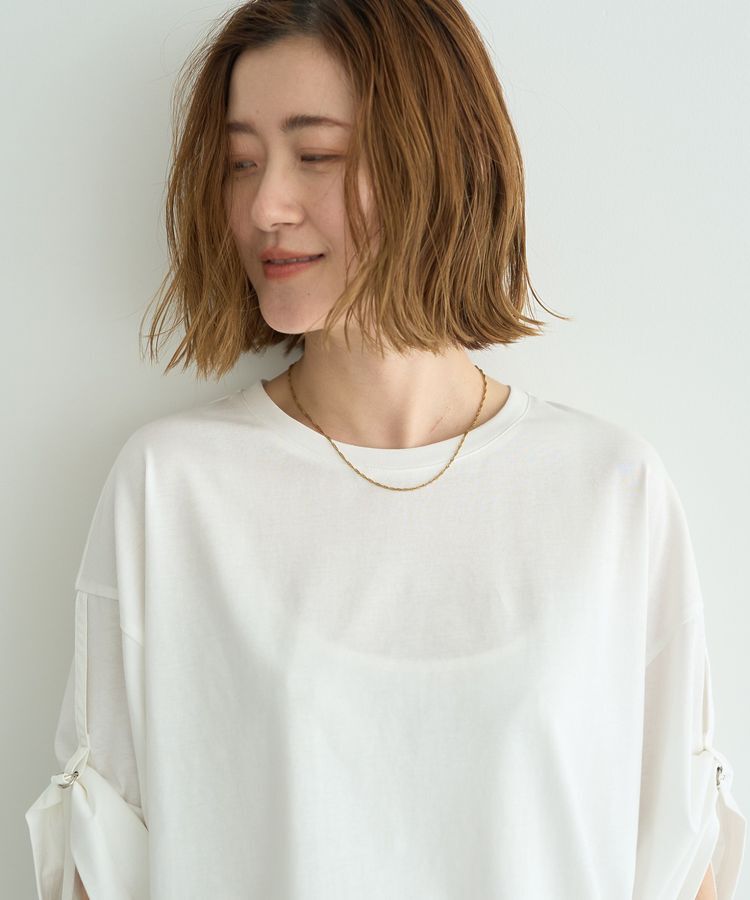 Editt by YECCA VECCA「ドロストスリーブヘムレースTee」|Tシャツ・カットソー|