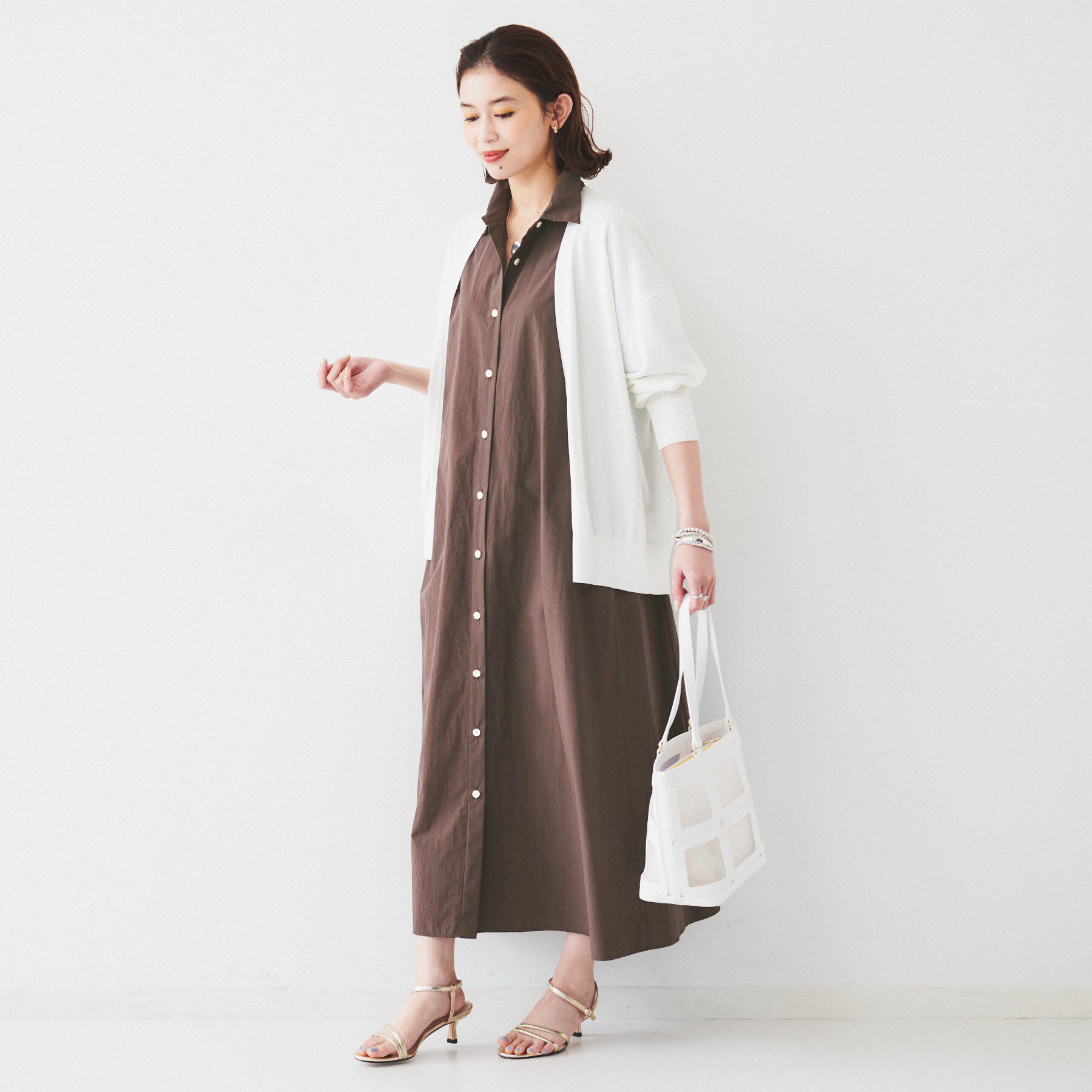 UNTITLED「【コットン100／前開き／夏ワンピ】ロングシャツワンピース」|ワンピース|