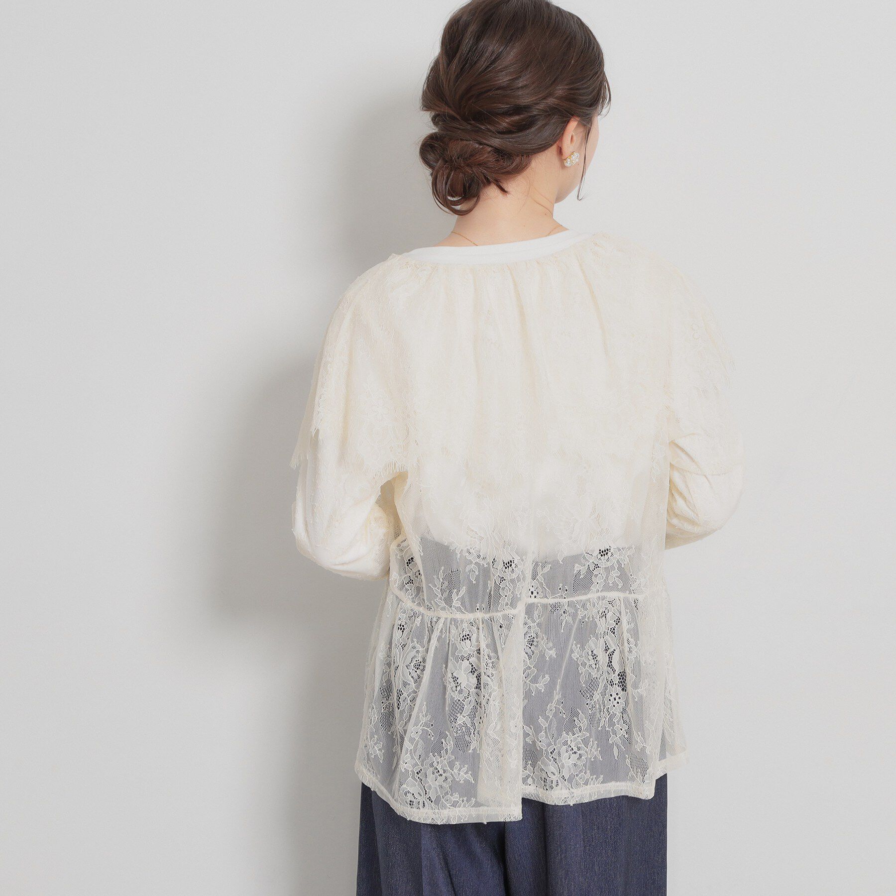 Couture broach「スカラップレースブラウス」|シャツ・ブラウス|