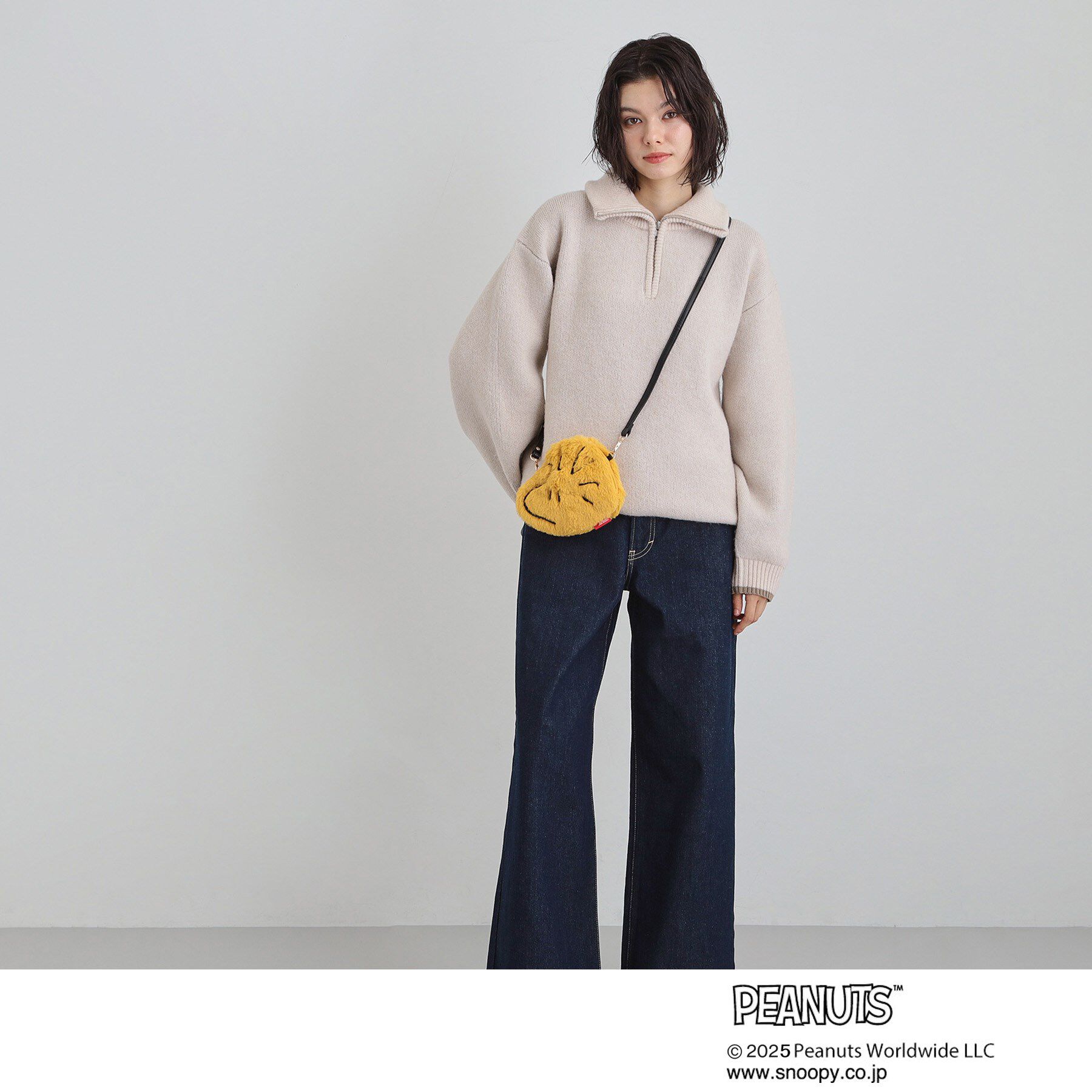 THE SHOP TK「PEANUTS/ピーナッツ ウッドストック ファーポーチ」|ショルダー・メッセンジャー|