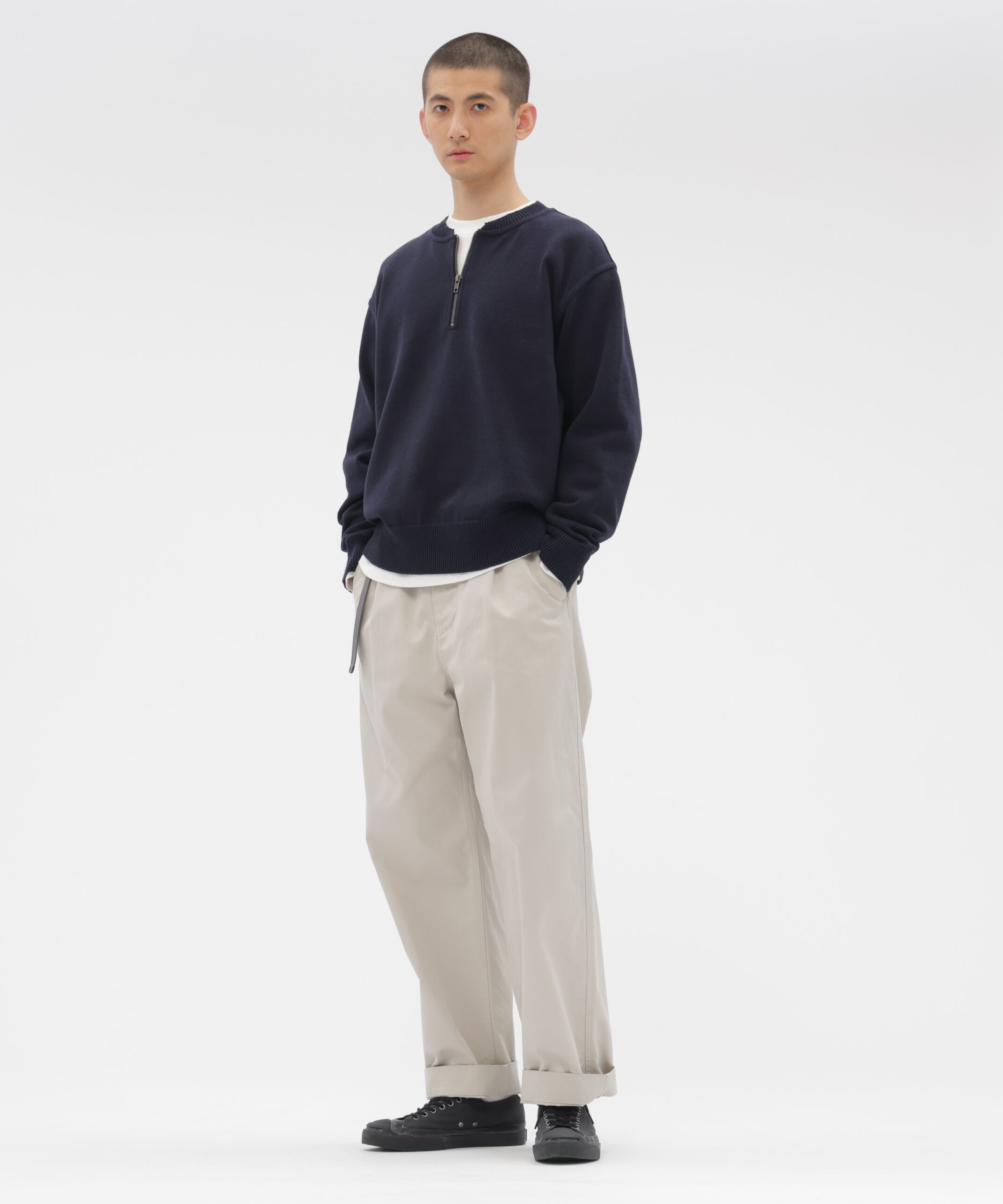MHL.「DENSE ECO PLATED COTTON KNITWEAR」|ニット・セーター|