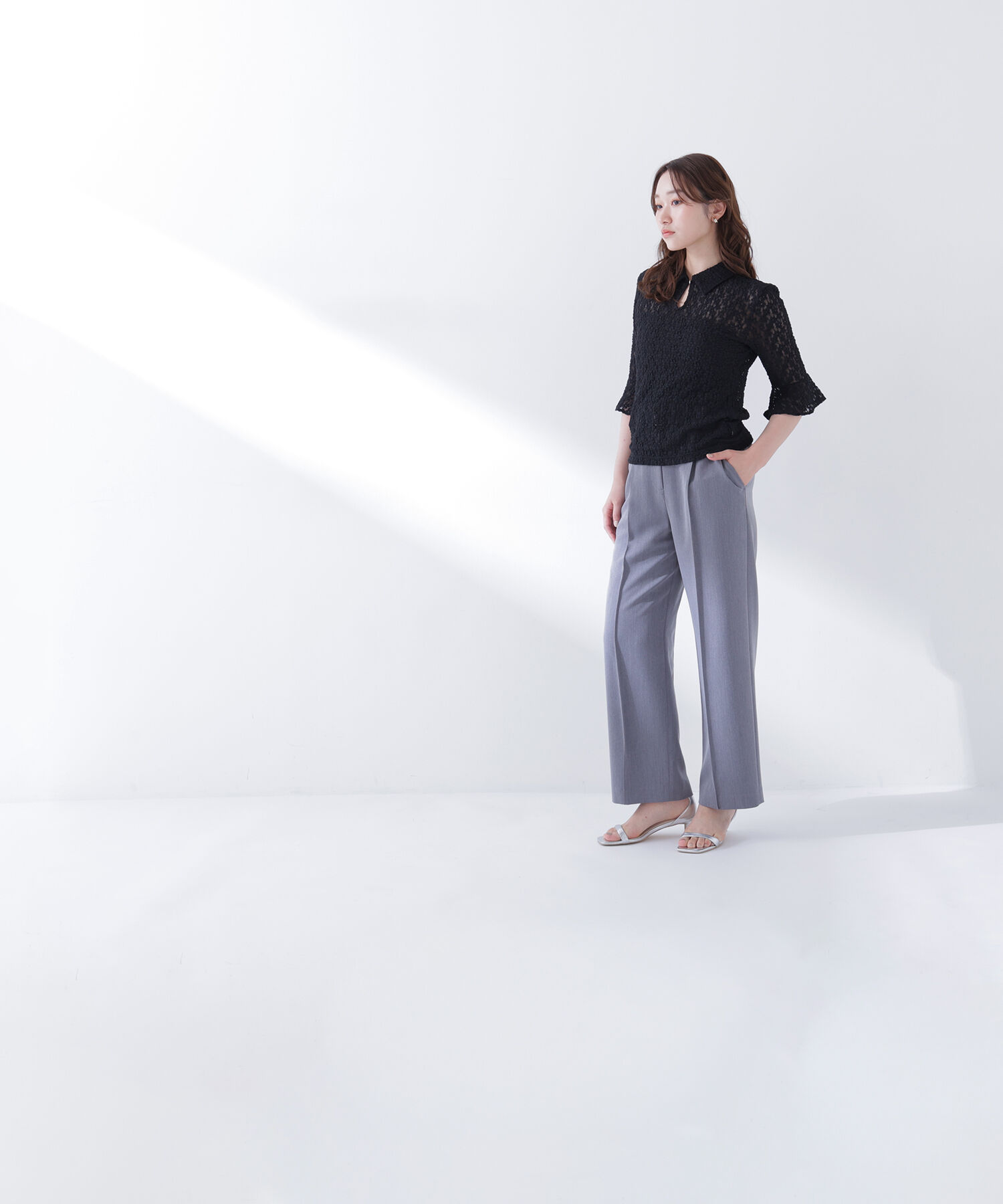  「コンパクトベスト セットアップ ワイドストレートパンツ」|その他|