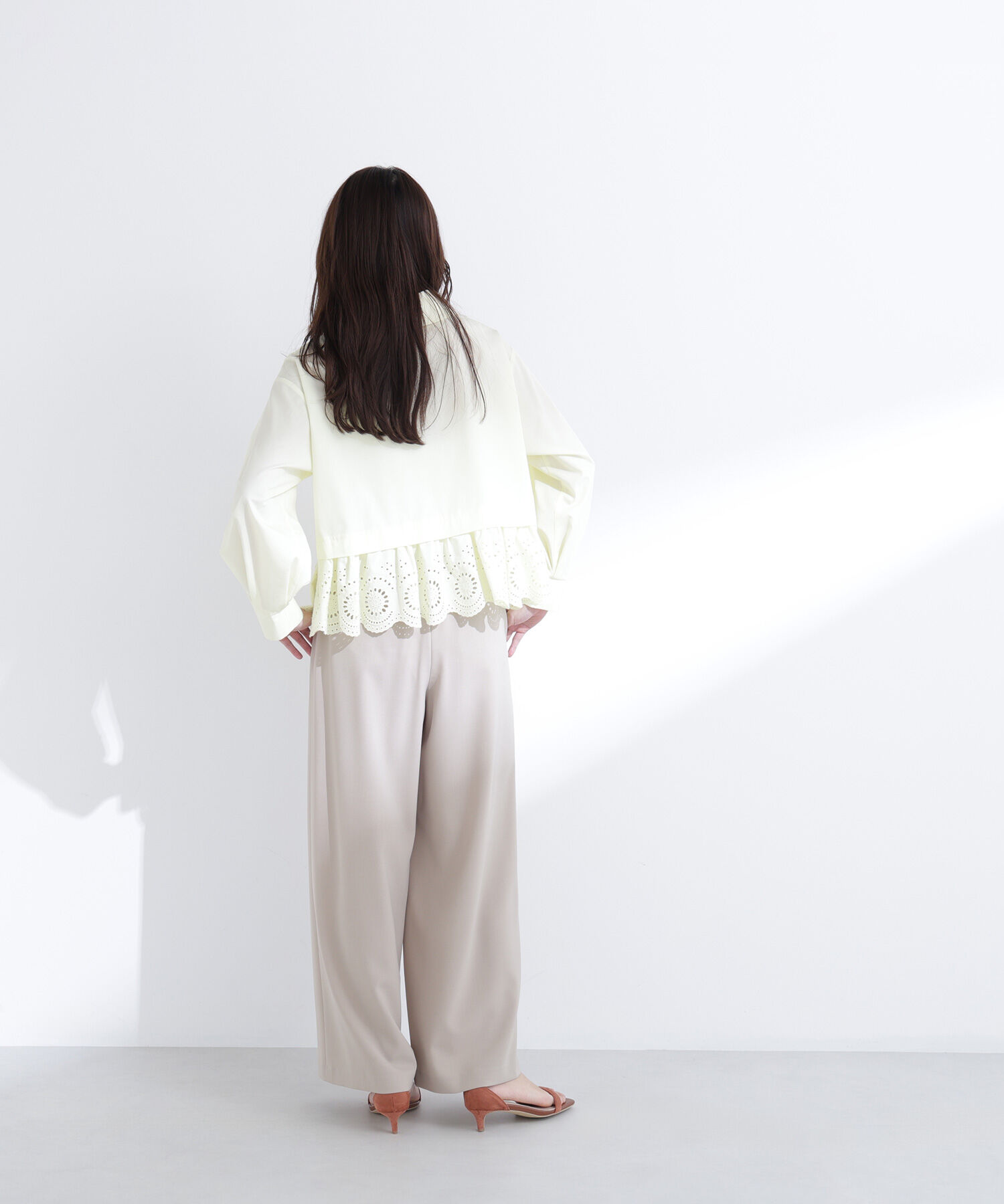  「ベルテッドタックワイドパンツ」|その他|