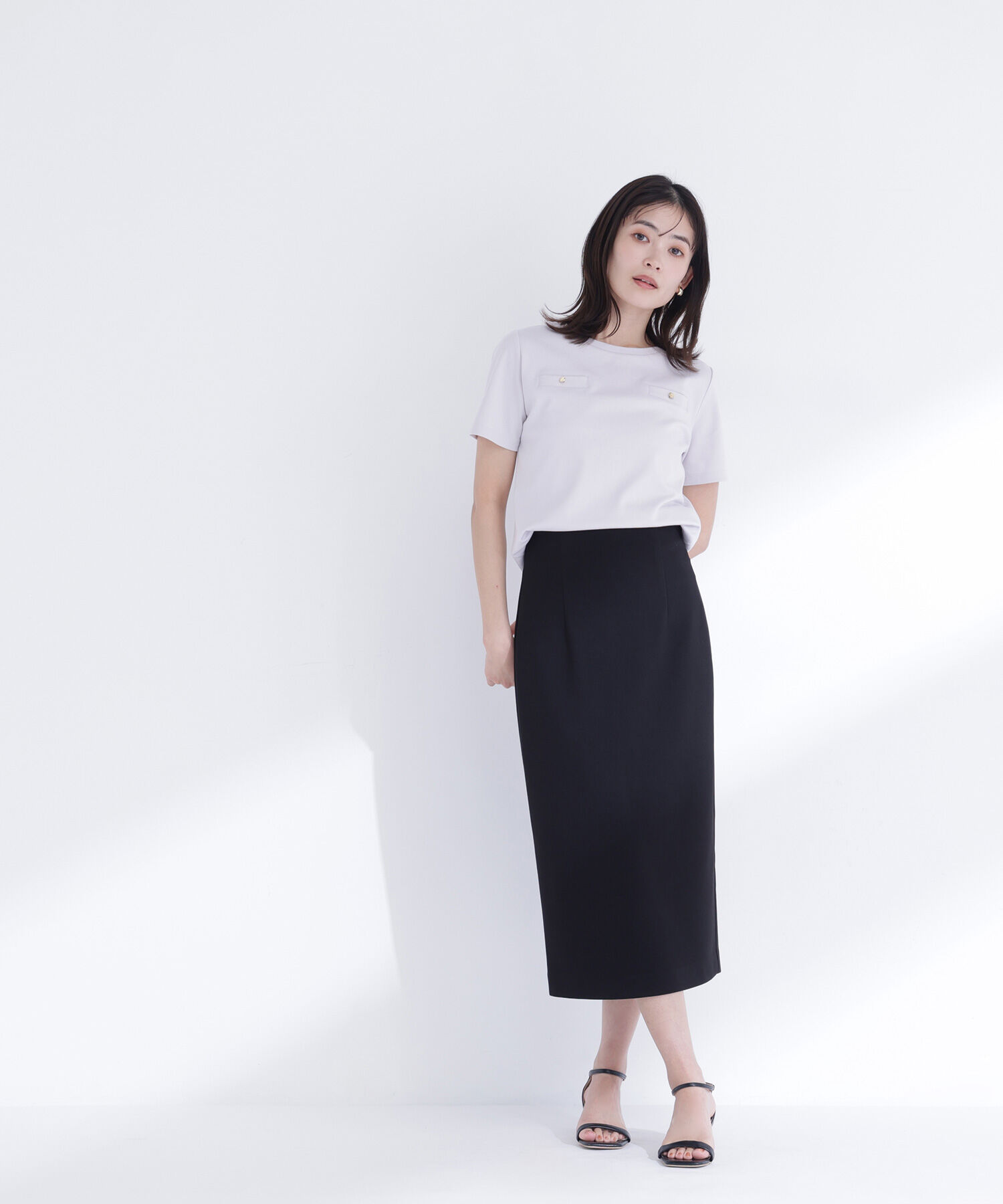  「ベーシックTシャツ フェイクポケット付き」|Tシャツ・カットソー|