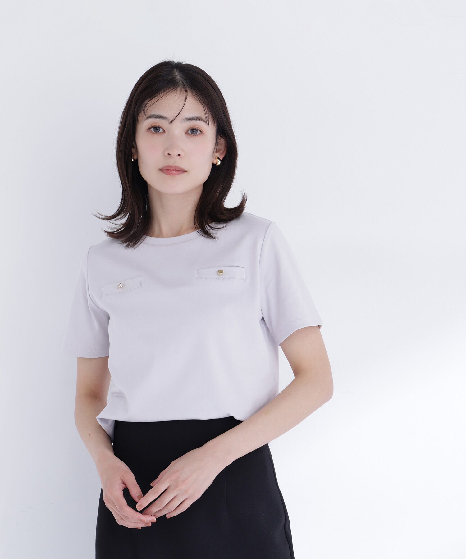  「ベーシックTシャツ フェイクポケット付き」|Tシャツ・カットソー|