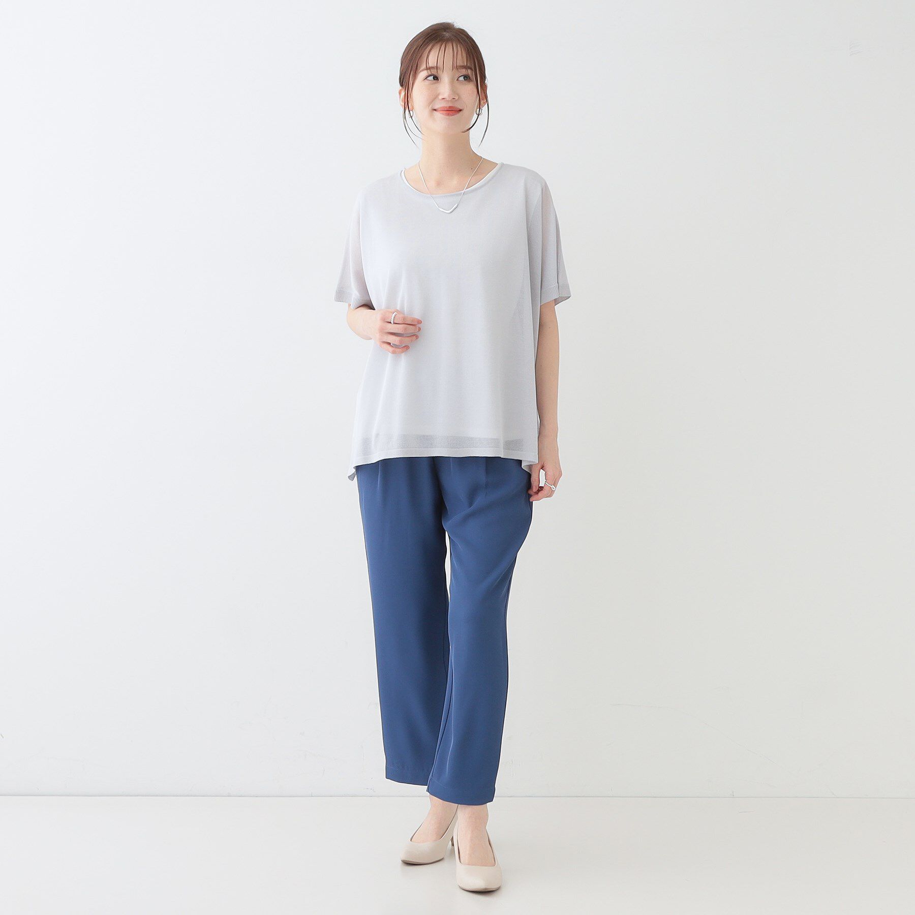 SHOO･LA･RUE「【2点セット】インせず着られるシアーニット＋タンクトップ」|その他|