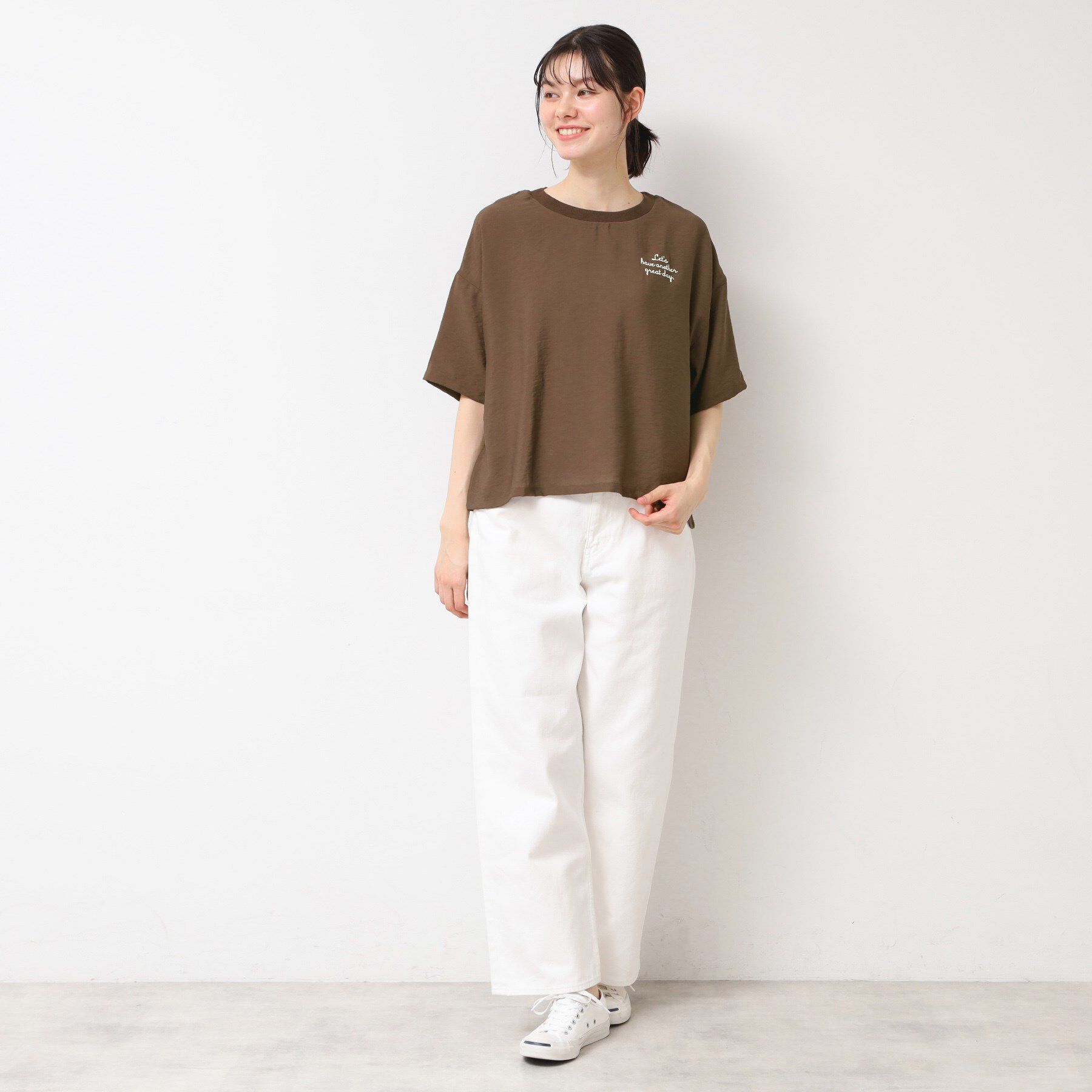 Dessin「【洗える・4サイズ展開】ロゴ入りブラウス（XS～L）」|シャツ・ブラウス|