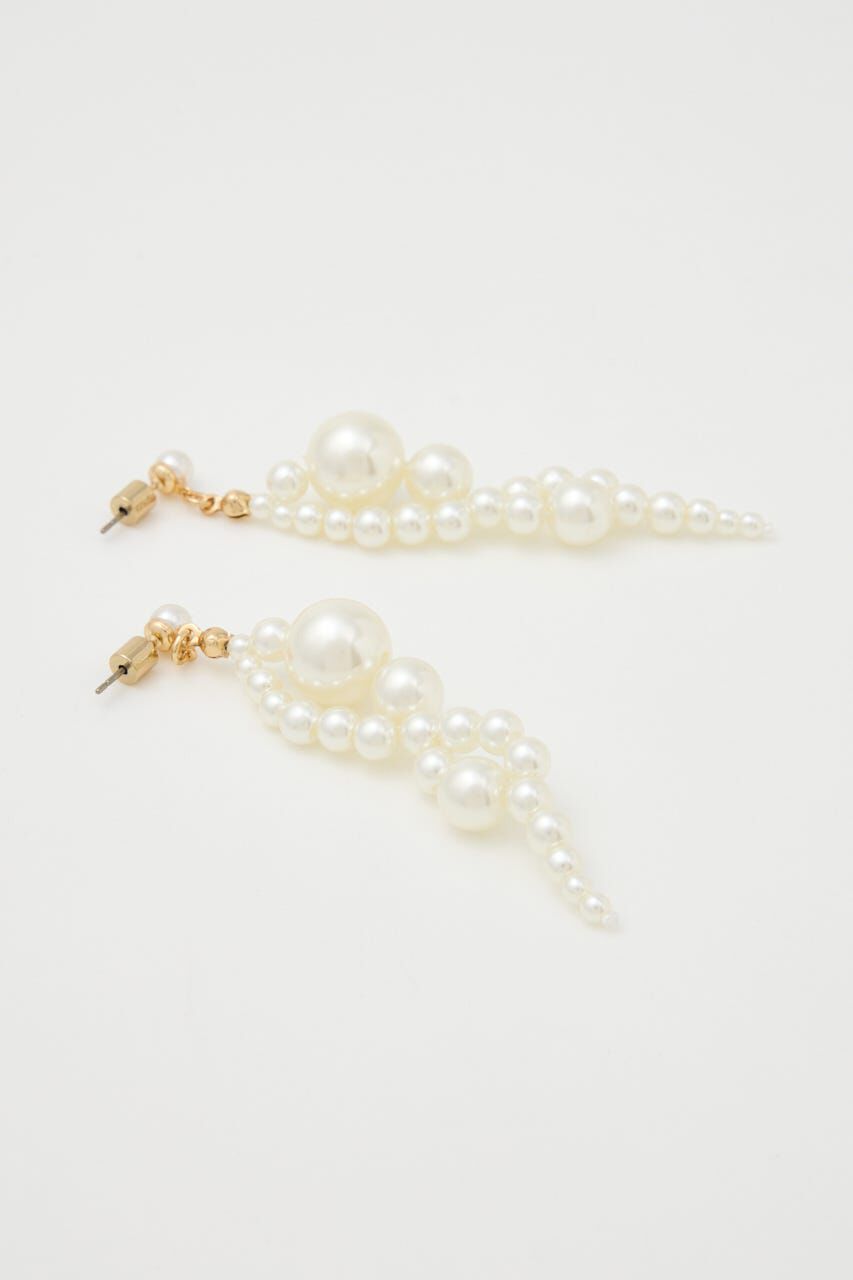 rienda「フェイクパールループピアス」|ピアス|