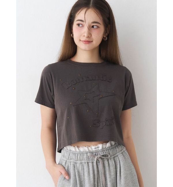 CALNAMUR「パッチワークデザインＴシャツ」|Tシャツ・カットソー|グレー