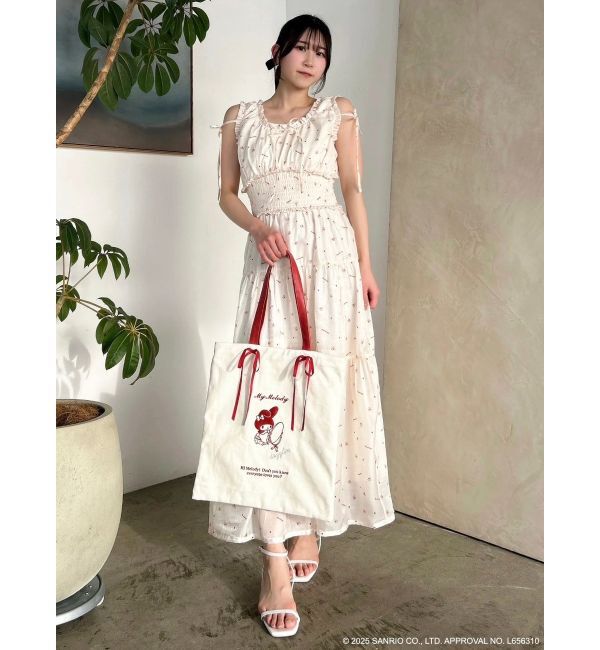 dazzlin「【メロクロコラボ】ツインリボンキャンバストートバッグ」|トートバッグ|
