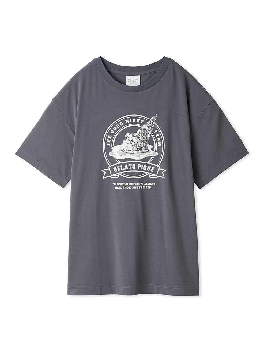 gelato pique「【UVカット】エンブレムワンポイントTシャツ」|ルームウェア|