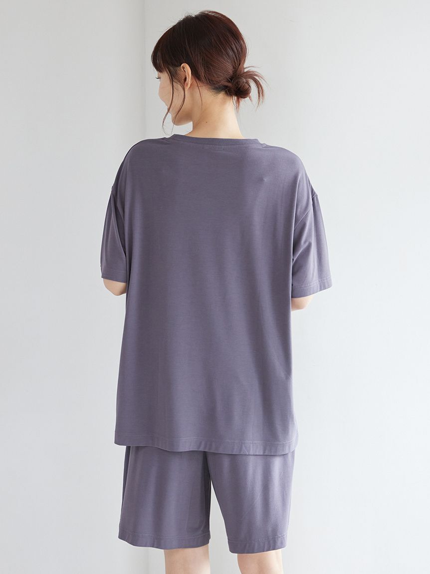 gelato pique「【UVカット】エンブレムワンポイントTシャツ」|ルームウェア|