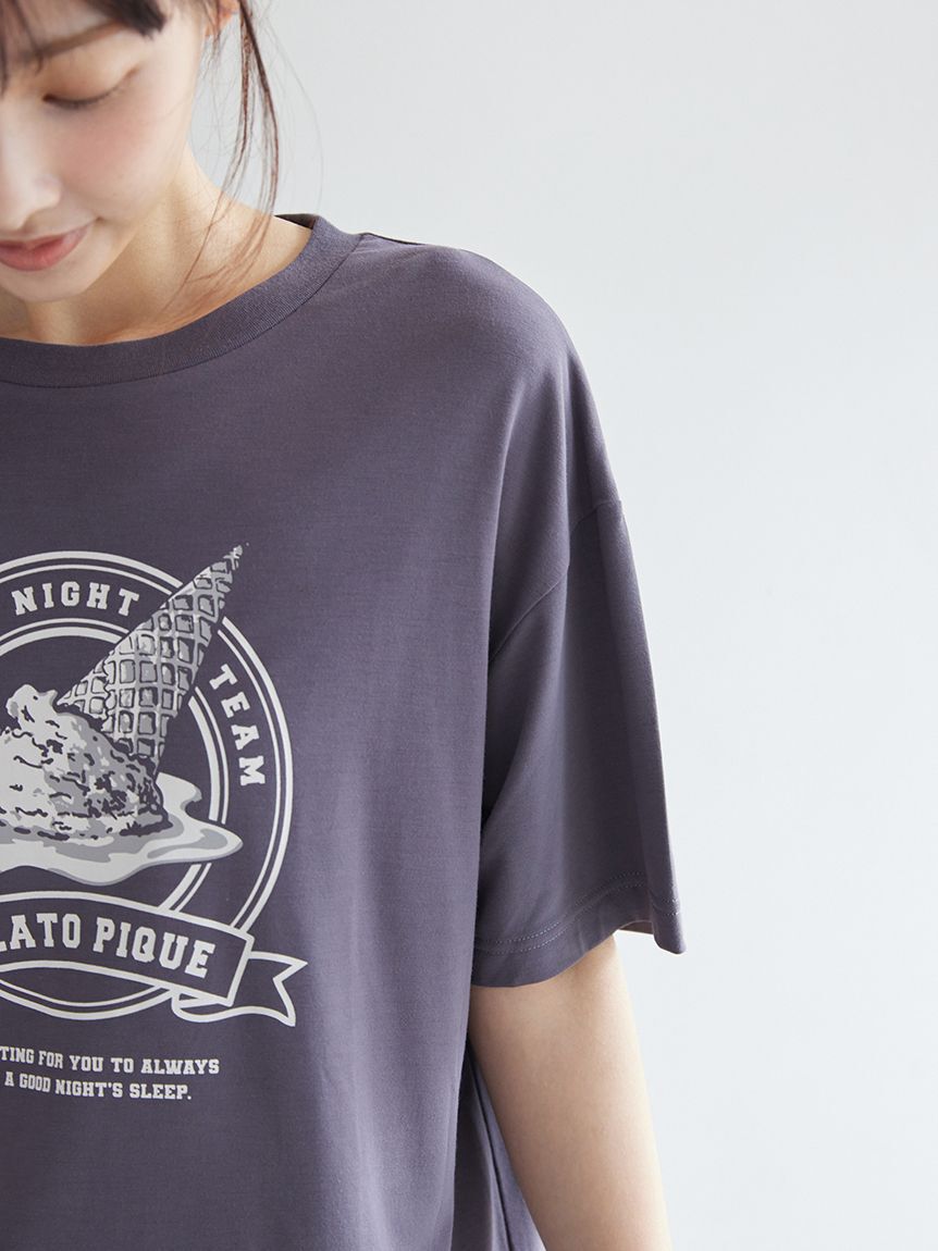 gelato pique「【UVカット】エンブレムワンポイントTシャツ」|ルームウェア|