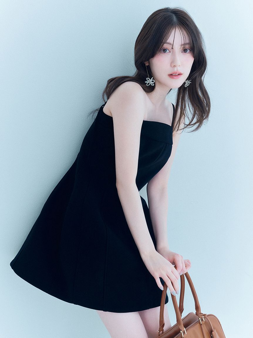 SNIDEL「ベアミニワンピース」|ワンピース|BLK