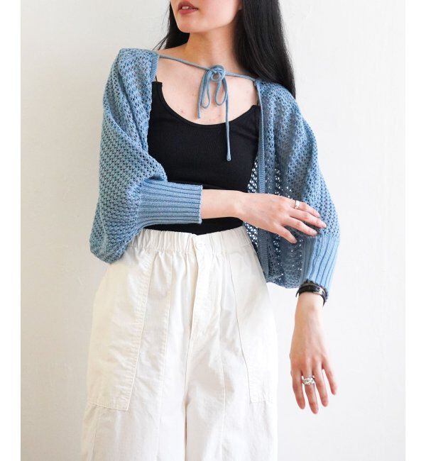 VENCE share style「透かし編みメッシュボレロ」|カーディガン|