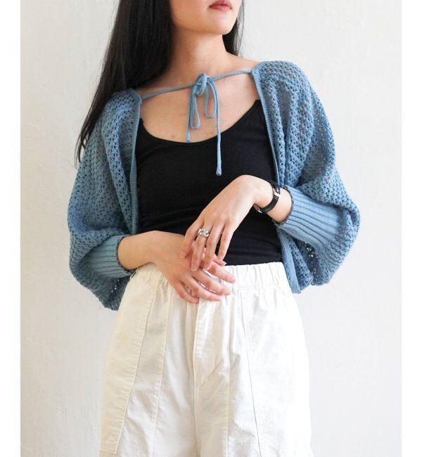 VENCE share style「透かし編みメッシュボレロ」|カーディガン|