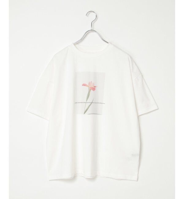 VENCE share style「綿天竺フラワープリントTシャツ」|Tシャツ・カットソー|
